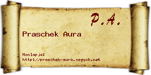 Praschek Aura névjegykártya